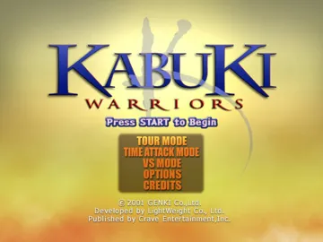 Kabuki Warriors (USA) screen shot title